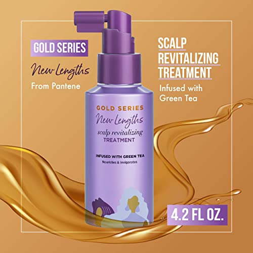 Pantene Gold Series New Lengths Scalp Revitalizing Treatment, 4.2 Fl Oz ?? Scalp Treatment Infused with Green Tea, Moisturizes, Strengthens and Protects from the Root for Visibly Longer Hair