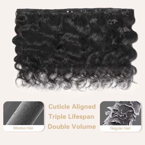Natural Color 18 Inch Cambodian Body Wave Human Hair Bundles - Misstoo