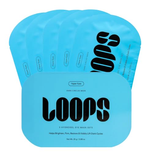 LOOPS Hyper Smooth Hydrogel Eye Masks - Refreshing Under Eye Patches, 5 Pack