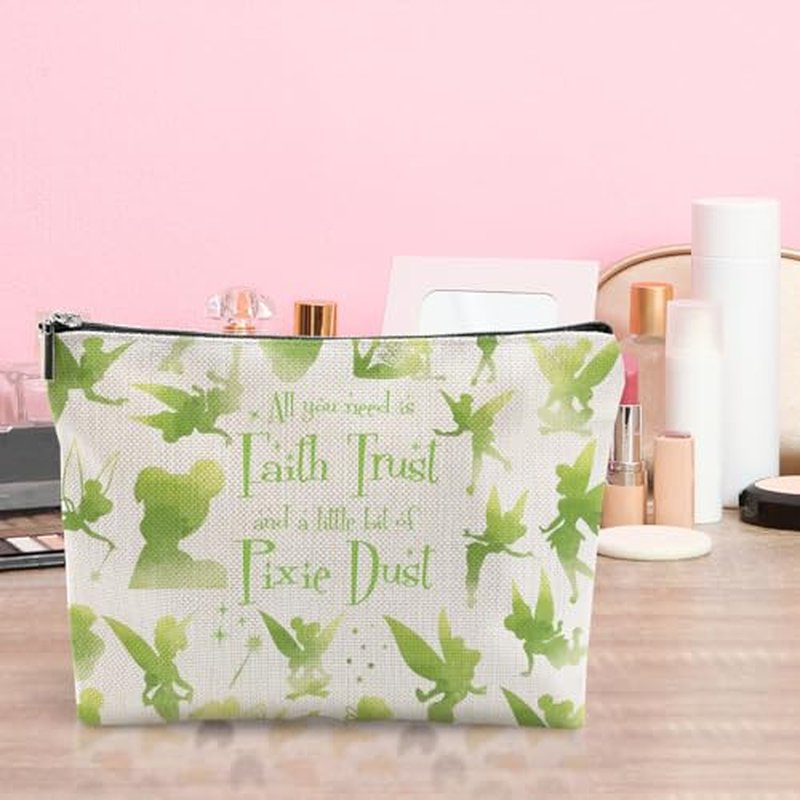 LONGXIN Bell Cosmetic Make up Bag Fairytale Fans Gift Bell Merchandise Makeup Zipper Pouch Bag