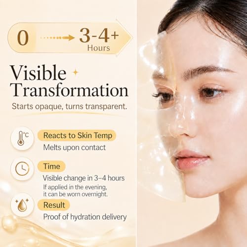 Hydrogel Face Mask Set with Niacinamide & Cica - Vegan, 4 Pack - Glass Skin Glow