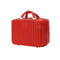 11L Makeup Travel for Women Girl, Hard Shell Vanity Cases with Elastic Band and Zipper, Portable Waterproof ABS Cosmetic Case for Travel