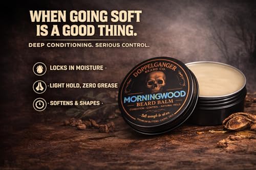 Beard Balm for Men - Naughty Nectar, Softens Coarse Beards, Medium Hold, Non-Greasy Finish
