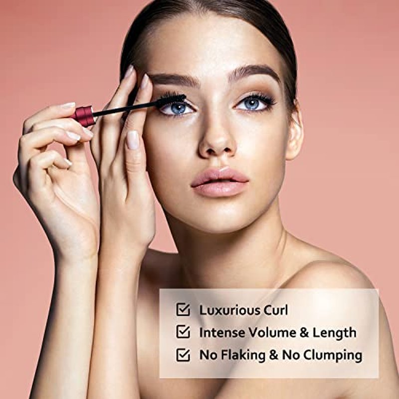 LOVE CINEMA Korean Mascara ? Curling & Voluminous Mascara, Waterproof, Smudge-Proof, Long-Lasting, No Clumping, No Flaking ? Black, 0.24 Fl Oz, K-Beauty [Made in Korea] (Red Package)