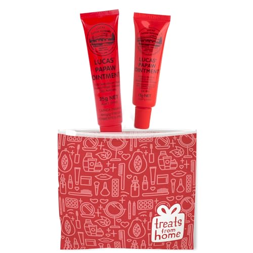 Treats from Home Pawpaw Lip & Dry Skin Balm Gift Pack - 15g & 25g Tubes, All Skin Types, All Gender, Made in Australia