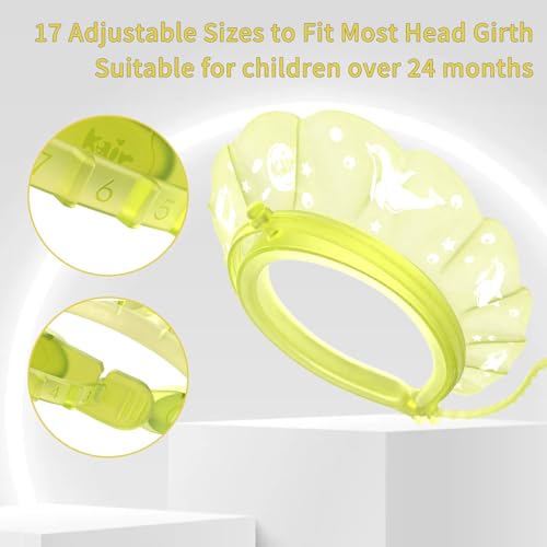 Baby Bath Visor Silicone Shower Cap for 24 Months Plus - Leak-Proof & Adjustable