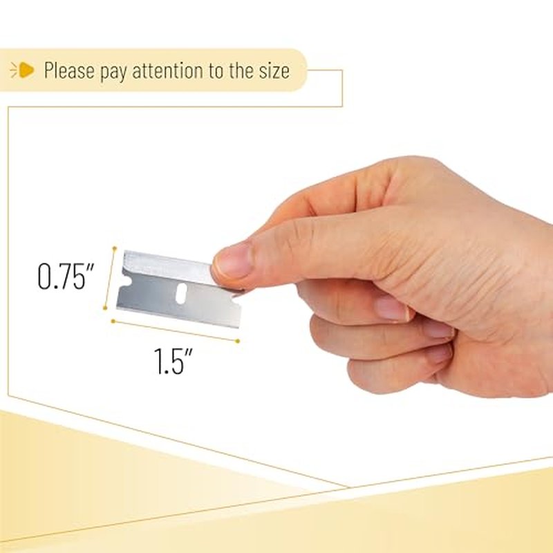 Bates- Single Edge Razor Blades, 200 Pack, Silver, Razor Blades Single Edge, Straight Edge Razor Blade, Scraper Blades, Single Edge Blades, Single Edge Razor Blade, Straight Edge Razor Blades
