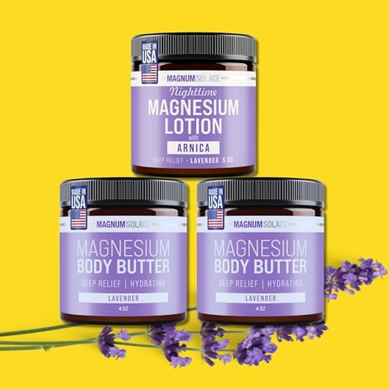 3 Pack: Arnica Magnesium Lotion and Body Butter - Triple Combo Pack (3 Items)