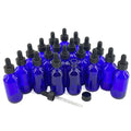 60ml Glass Dropper Bottles Set - Cobalt Blue Cosmetic & Perfume Containers, 20 Pack