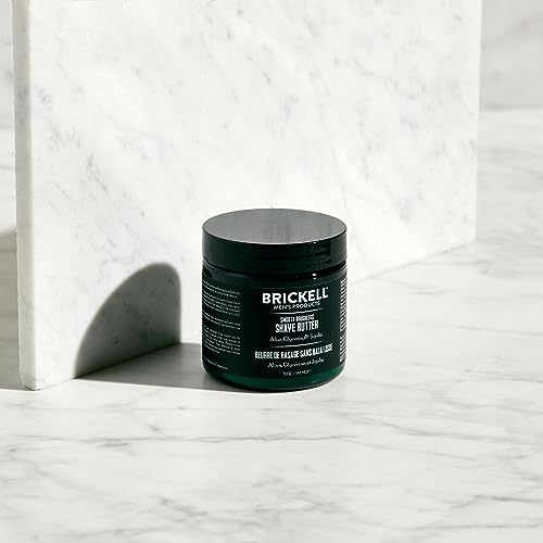 Brickell Men's Scented Shave Butter - 5oz, Hydrating, Reduces Nicks & Irritation (Pack of 1)