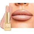 Oulac Matte Nude Peach Lipstick with Glow Metallic Finish - Vegan Lipstick for Women, Creamy Texture, Hydrating Clean Beauty Formula, High-End Magnetic Hook Design, GM06 Hugs