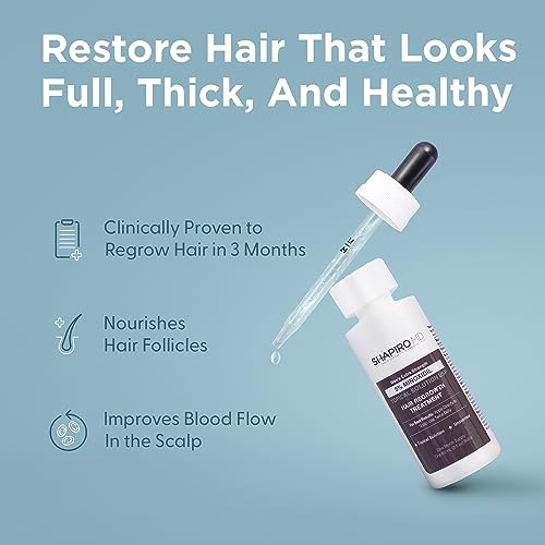 Shapiro MD 5% Minoxidil Hair Growth Serum for Men - 2 Fl Oz