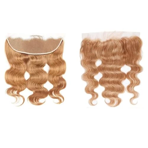 Isufer Blonde 12 Inch 13x4 Frontal Human Hair Body Wave Lace Closure Pre Plucked with Baby Hair