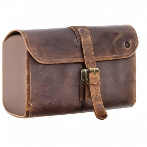 Leather Hanging Toiletry Bag for Men & Women with Hook - Travel Dopp Kit