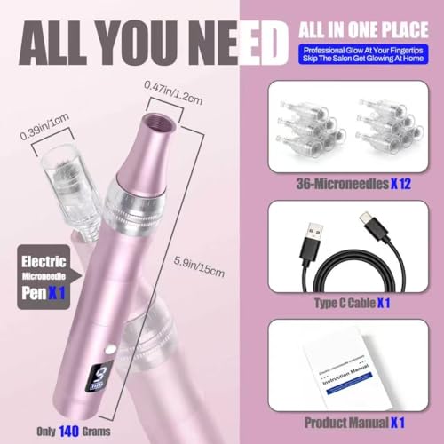 Home Microneedle Derma Roller Pen Set 0.25 mm for Skin Care, Gifting