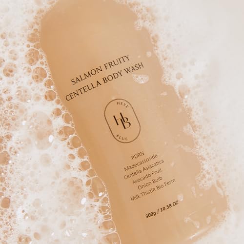 HEVEBLUE Salmon PDRN Body Wash for Sensitive Skin - Hydrating & Hypoallergenic
