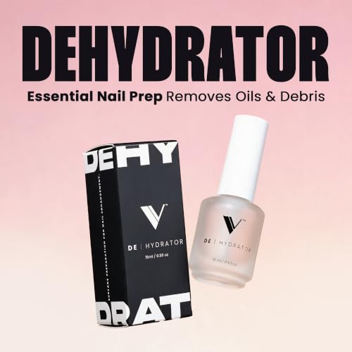 V Beauty Pure Nail Dehydrator & Primer Bundle - 15ml Each for Long-Lasting Manicures