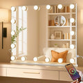 LUXFURNI Vanity Mirror with Lights, 23.6" Hollywood Makeup White