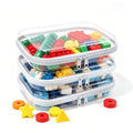 White 3-Pack Transparent Hard Shell Zipper Travel Organizer Pouches