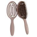 Boar's Hair Wellness Hair Brush - Soft Taupe, Detangles & Scalp Massage