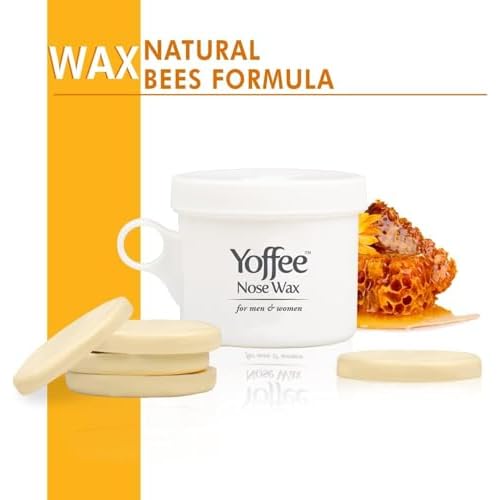 Original Yoffee Nose Wax Kit Men & Women - Natural Bio-Beeswax & Aloe Vera Made Nose Waxing Kit for Men - Nose Hair Wax - Nostril Waxing kit - 10 Reusable Nose Wax Sticks - Easy, Quick & Painless