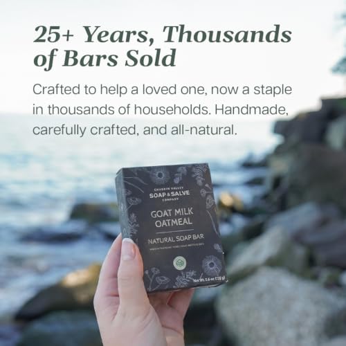 Unscented Oatmeal Honey Goat Milk Soap Bar for Dry Skin Relief - 3 Pack