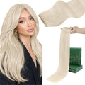 Ugeat Sew In Hair Extensions Blonde 14 Inch, Real Human Hair, 80g, S-#60A