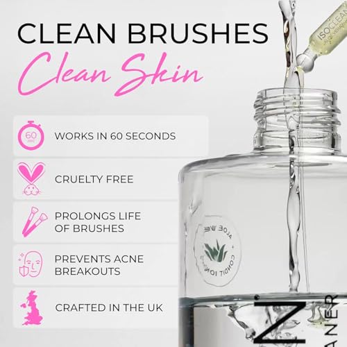 ISOCLEAN Makeup Brush Cleaner Spray 9 Fl Oz - Easy Pour with Dip Tray