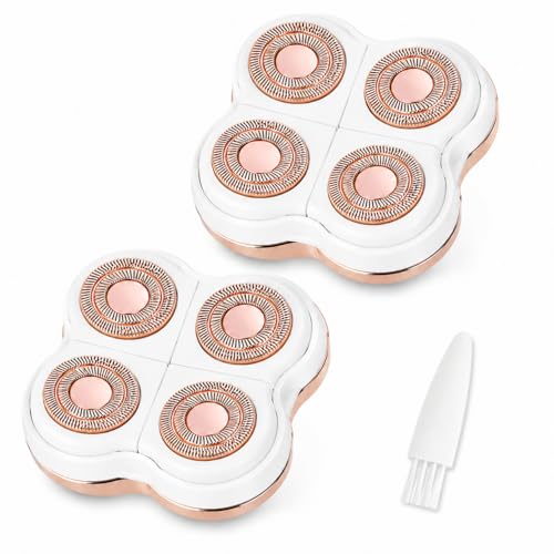 2Pcs Compatible Replacement Heads for Flawless Legs Hair Shaver - Women’s Legs Hair Removal