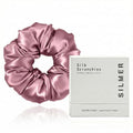 Oversized Mulberry Silk Pillow Scrunchie Air - Dusty Rose, 1Pc - No Crease Hair Tie