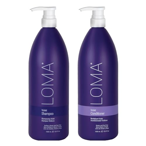 Violet Shampoo and Conditioner Duo - 67.6 Fl Oz | Loma Hair Care Set