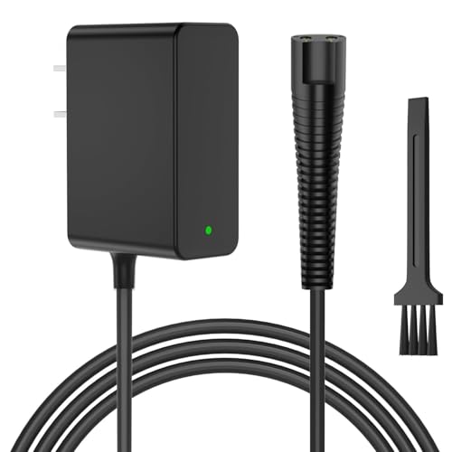 Charger Cord Compatible with Braun Shaver Series 9 Pro 8 7 6 5 3, S9 S8 S7 S6 S5 S3 310s 3040s 5150cs 6120s 720s 7177cc 7185cc 8567cc 9597cc PL5137 IPL7219 SES9-030 SE7-041 SE5-011 12V 400mA