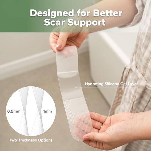 Haakaa C-Section Scar Sheets, 0.5mm & 1mm Medical-Grade Silicone – Reusable 6-Pack