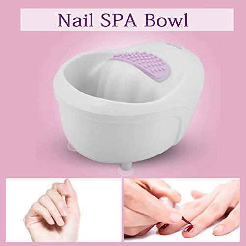Electric Nail Soaking Bowl with Air Bubble Massage for Manicure & Cuticle Softening