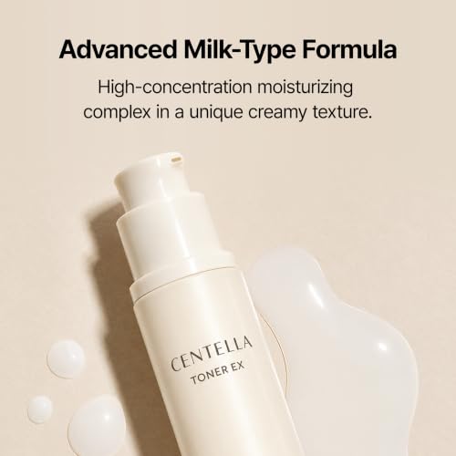 Centella Milky Serum Toner with 8 Forms of Hyaluronic Acid - Nourishing Korean Skincare, 6.09 oz