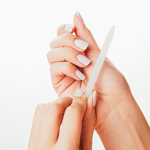 Glass Nail File Set with Case - Gentle, Eco-Friendly Crystal Nail Files for Natural Nail Care