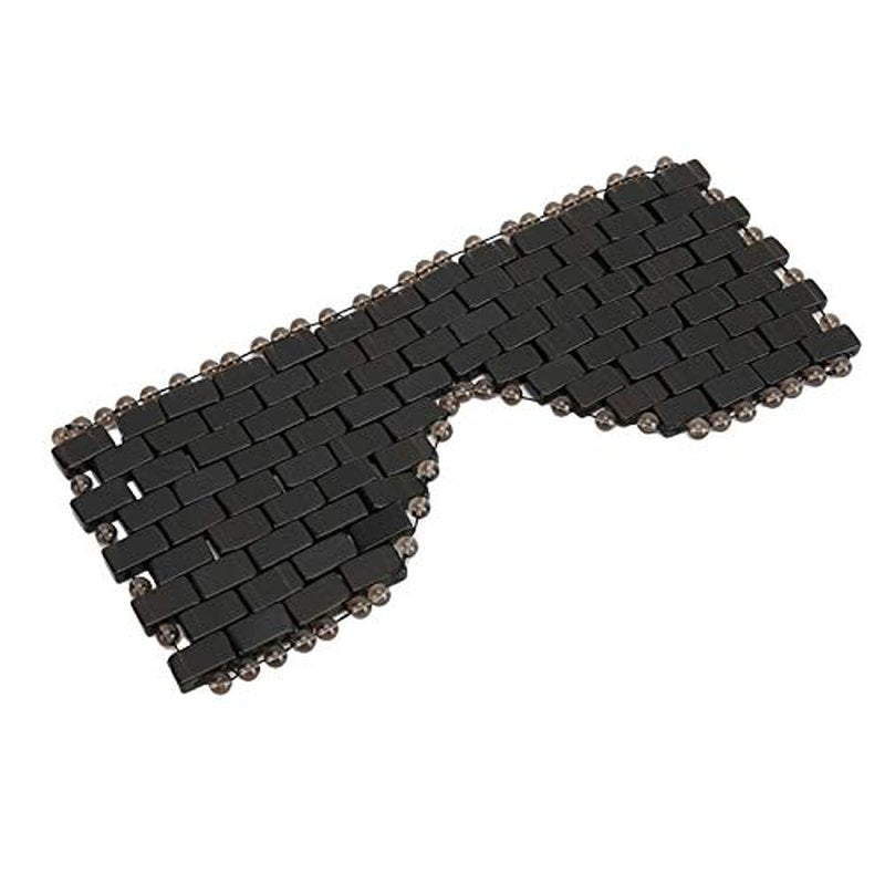 Jade Stone Eye Mask, Cooling Eye Mask Sleep Masks Eye Treatment for Puffy Eyes Dark Circles Jade Mask for Sleeping Masks Soothe Eye Fatigue(Obsidian)
