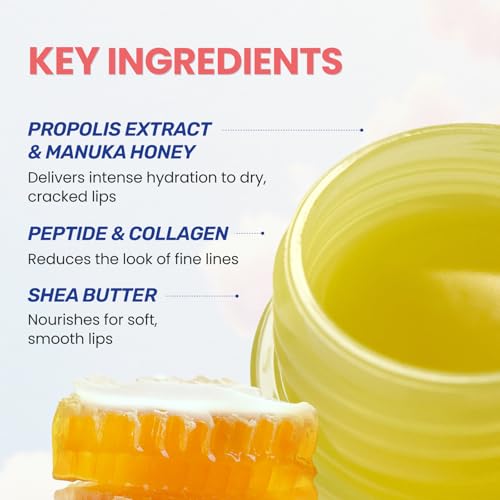 Mini Lip Balm Set - 4 Flavors, Propolis & Manuka Honey, 0.15 fl oz each