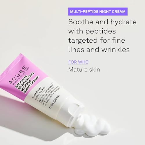 Unscented Acure Radically Rejuvenating Whipped Night Cream - Anti-Aging, 1.7 fl oz