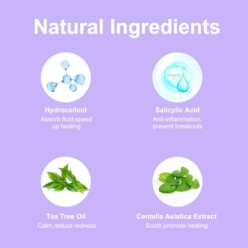 Cute Animal Hydrocolloid Pimple Patches, Acne Treatment with Salicylic Acid, Tea Tree Oil, Fast Healing and Gentle on Skin (120 Count)
