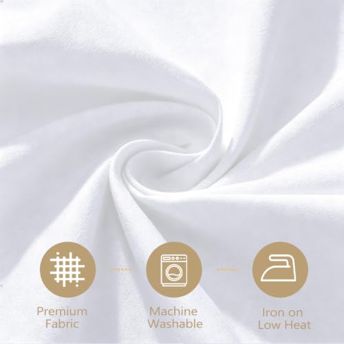 White Round Tablecloth 120 Inch for 48-96 Inch Tables - 8 Pack - CKIKU