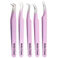 Bella Ciaao Lash Tweezers Pack of 5 ? Eyelash Extension Tweezers Set for Professionals