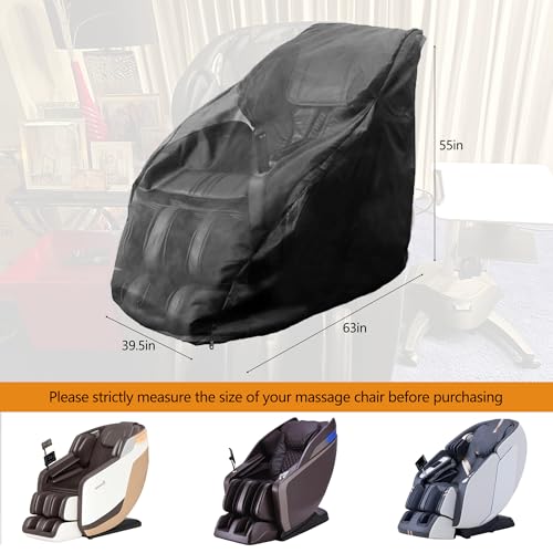 Sqodok Massage Chair Cover, Dustproof and Waterproof 420D Oxford Cloth Full Body Zero Gravity Chair Cover for Massage Chair Recliner Furniture Cover, Pet Scratch Cover