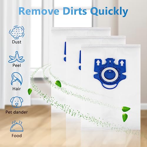 Blue & White 20 Pack 3D Airclean Dust Bags for Miele GN Vacuum Cleaners
