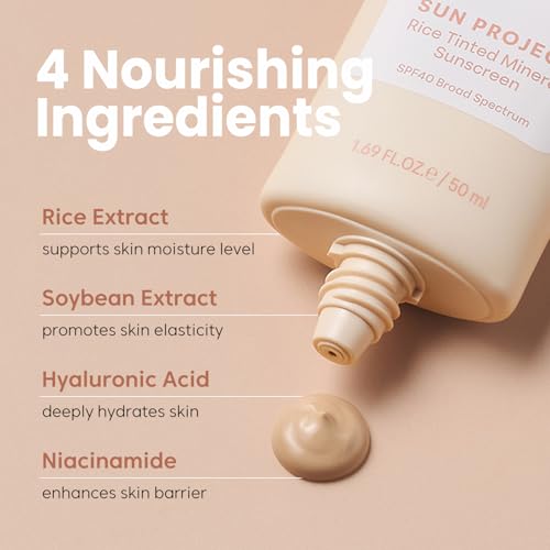 Mineral Sunscreen SPF 40 Tinted Broad Spectrum Face Sunscreen with Zinc