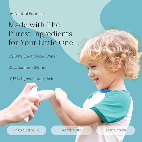 LITTLEY Infant & Toddler Hand Sanitizer Spray 8 oz, Gentle HOCl Formula, Pack of 1