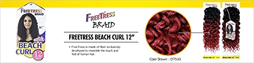 Crochet Braids Hair Extensions Beach Curl 12 Inch 4-Pack Synthetic Hair