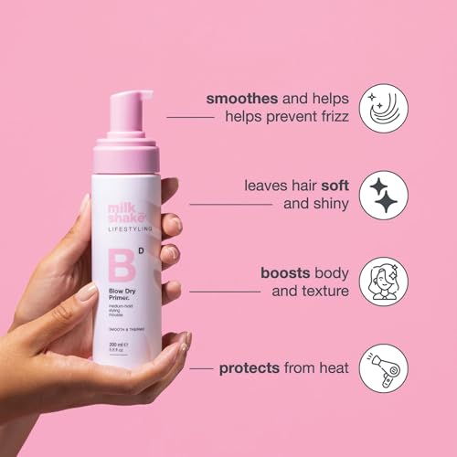 Milk_Shake Blow Dry Primer with Body-Boosting & Heat Protection, New Packaging 6.8 Fl Oz