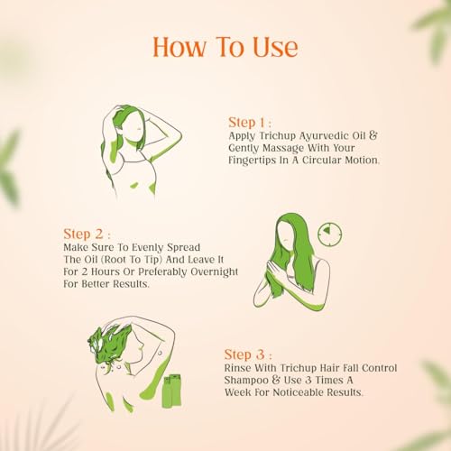 Trichup Ayurvedic Hair Fall Control Oil – Herbal Scalp Nourishing 200mL (Pack of 2)