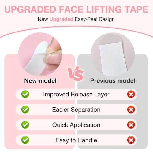 Face Lift Tape Invisible with 8 Adjustable Strings - 95 Pcs Neck Contouring Support